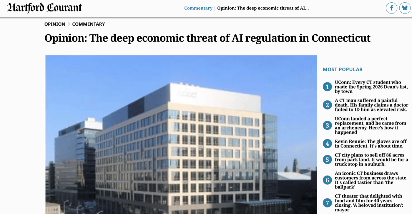 The deep economic threat of AI regulation in Connecticut — Hartford Courant