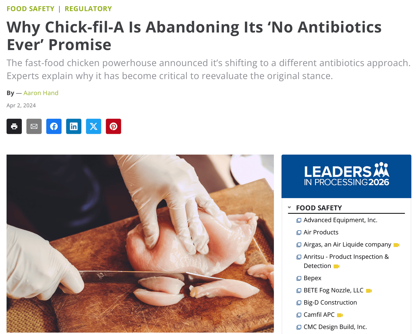 Why Chick-fil-A Is Abandoning Its No Antibiotics Ever Promise — ProFood World