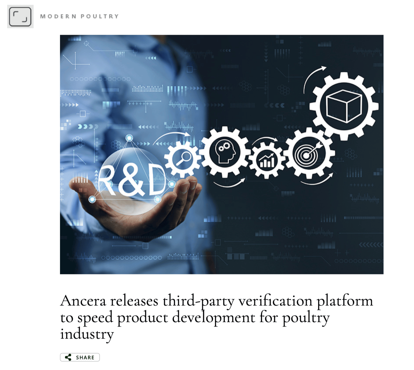 Ancera releases third-party verification platform — Modern Poultry