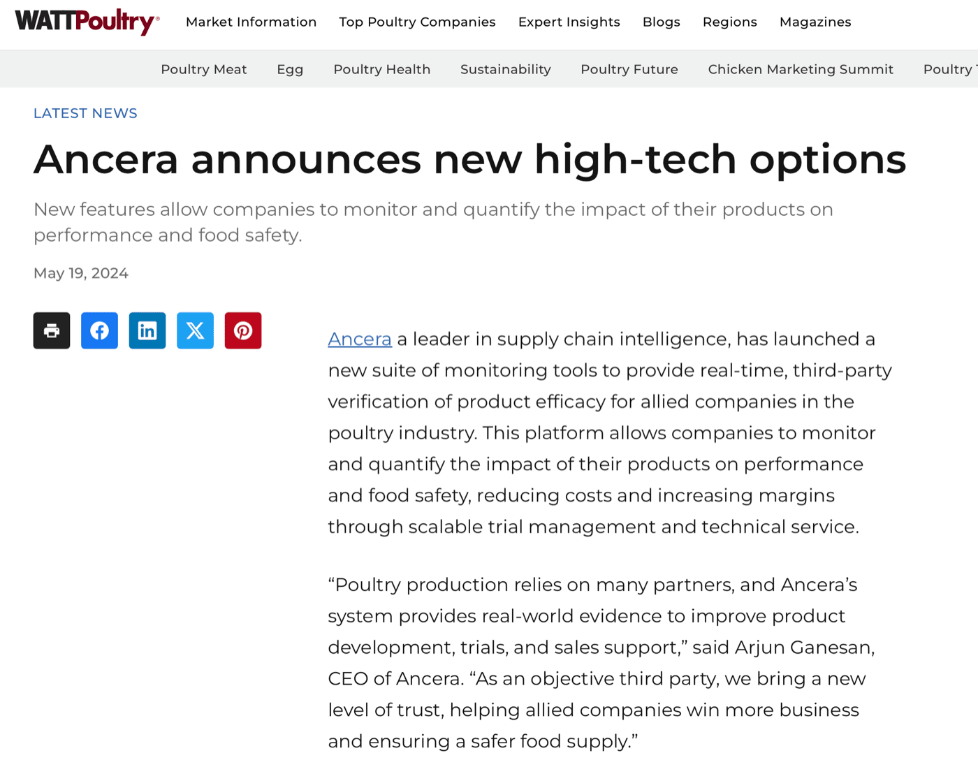 Ancera announces new high-tech options — WATT AgNet