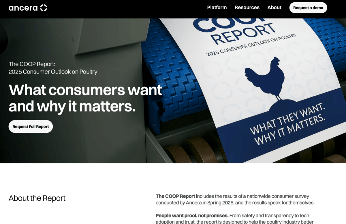 COOP Report landing page