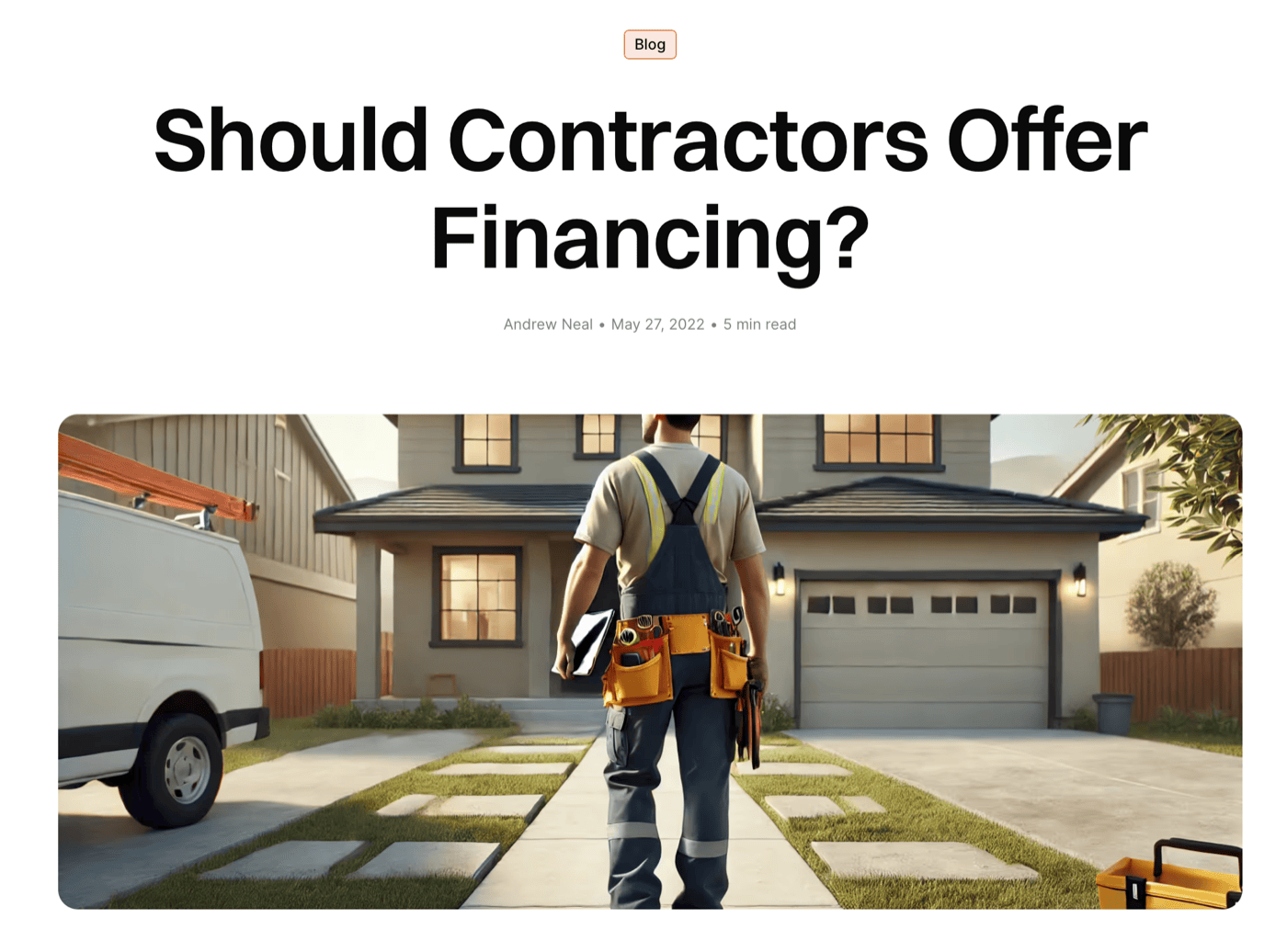 Should Contractors Offer Financing?