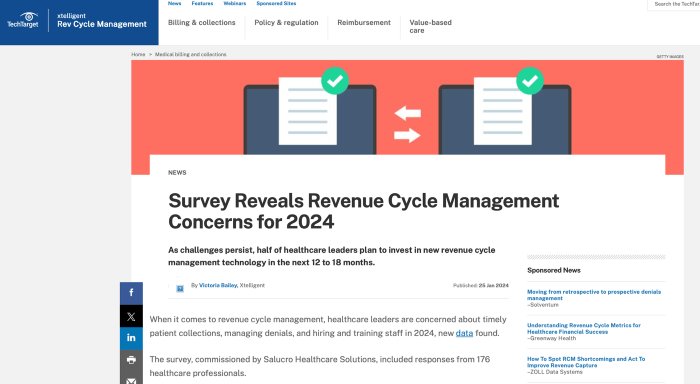 Survey Reveals Revenue Cycle Management Concerns — RevCycle Intelligence
